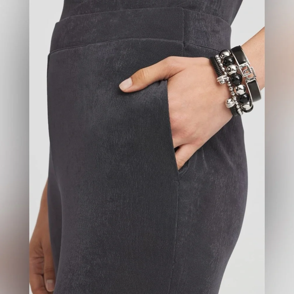 NWT Chico’s Travelers Wide Leg Pocket Pants in Lavastone Size 3R XL Regular - Picture 2 of 13